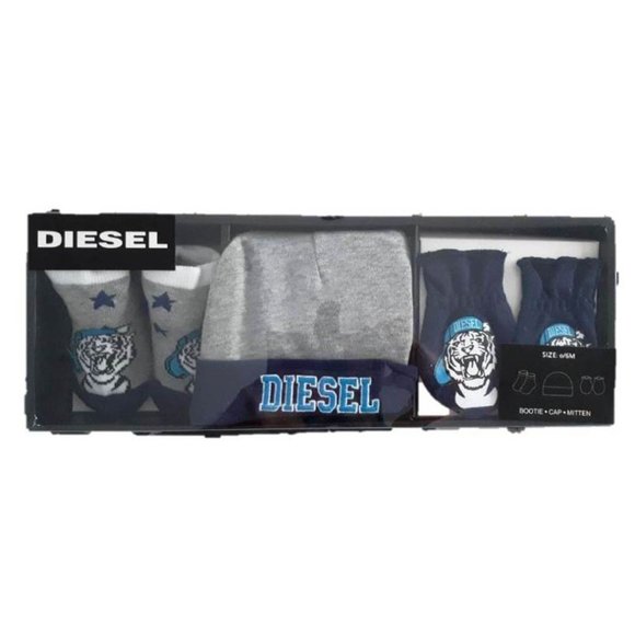 Baby Boy 3-PACK GIFT SET Cap - Mittens & Bootie Heather...